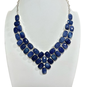 Sapphire 925 Large Gemstone Necklace